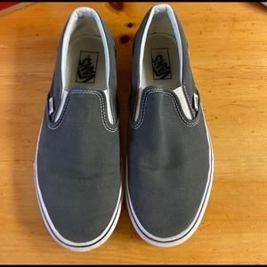 gray slip on vans
